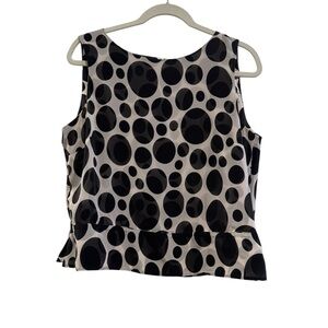 Talbots Silk Black Polka Dot Blouse